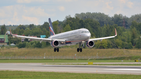 Airbus A321 аэропорт Шереметьево