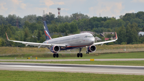 Airbus A321 аэропорт Шереметьево